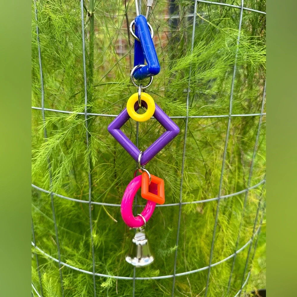 Handmade Colorful Small Parrot Toy with Bell